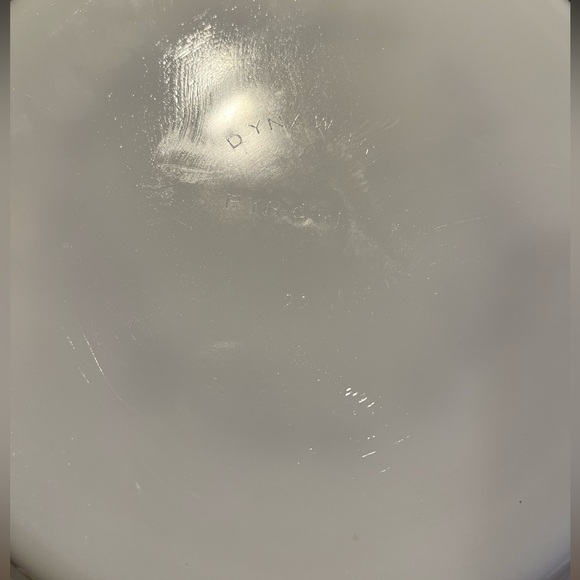 Vintage Pyr-O-Rey / Vintage Milk Glass Pie Plate - Brown Daisy - Picture 7 of 7